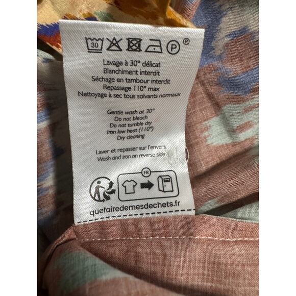 Sézane Pierro Shirt – Antique Flowers – Size 36 (S) Cotton Floral Elevated Basic - Picture 7 of 7